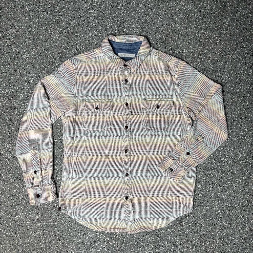 OUTERKNOWN Blanket Shirt Layered Mens Shirt Size M Long Sleeve Organic Cotton